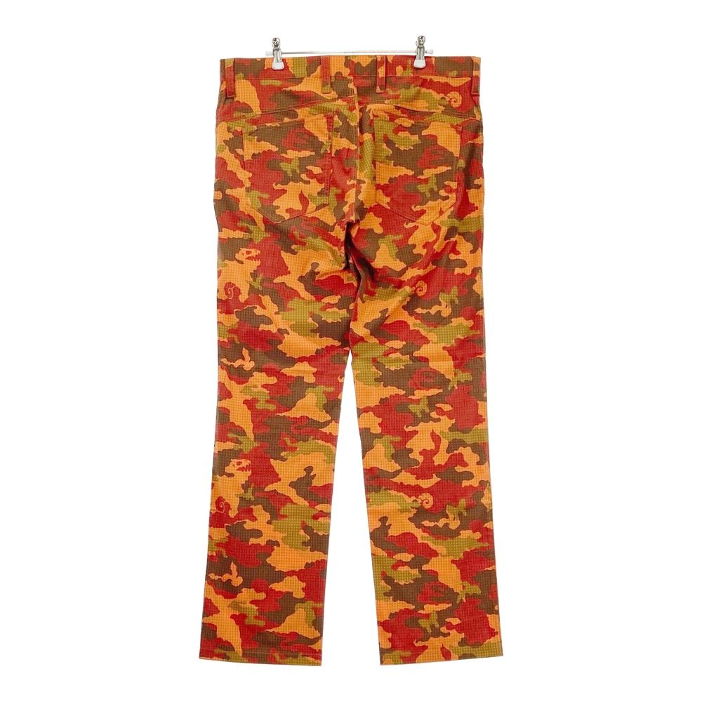 サイズ 4 DANCE WITH DRAGON ダンスウィズドラゴン ロングパンツ チェック 迷彩 カモフラ柄 オレンジ系 240101514523 ゴルフウェア メンズ ストスト