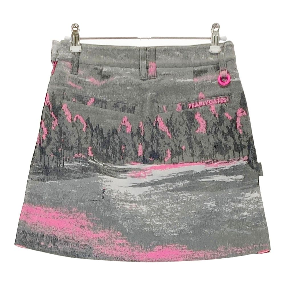 サイズ 00 PEARLY GATES パーリーゲイツ 裏地付きスカート 総柄 グレー系 240101550402 ゴルフウェア レディース ストスト