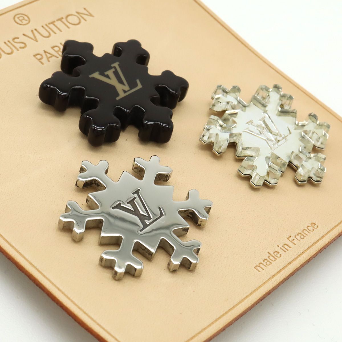 LOUIS VUITTON ルイ ヴィトン キット ピンズ エトワール デ ネイジ 雪の結晶 ピンブローチ ピンバッジ 3点セット プラスチック メタル M65390