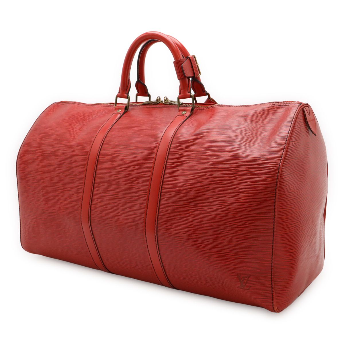 LOUIS VUITTON ルイ ヴィトン エピ キーポル50 ボストンバッグ トラベルバッグ 旅行カバン レザー カスティリアンレッド 赤 M42967
