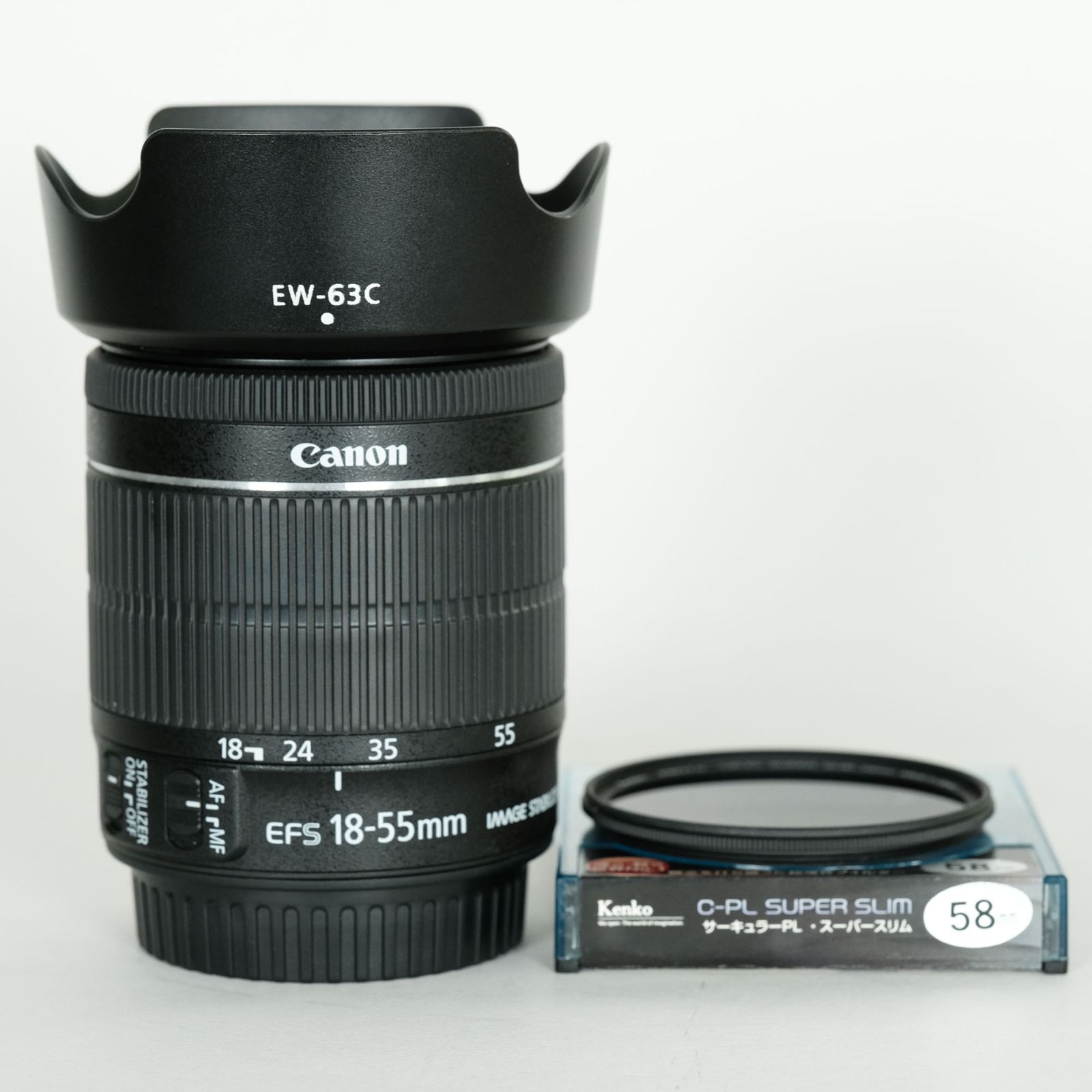 美品 Canon レンズ EF-S18-55mm F1:3.5-5.6 IS STM キャノン