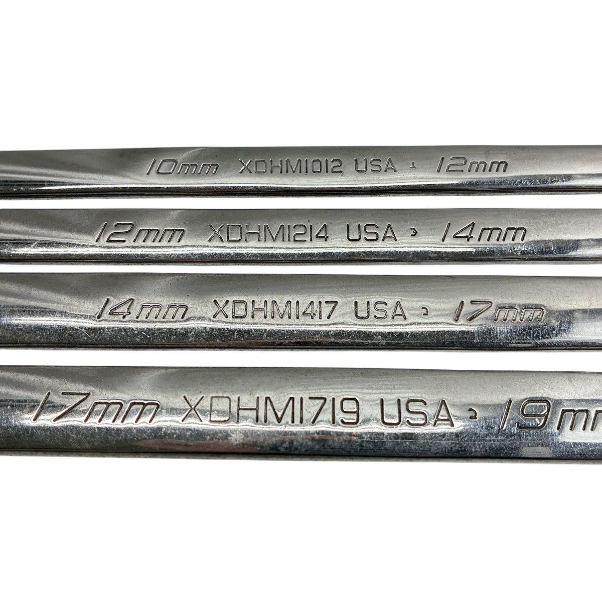  Snap-on XDHM ロングストレート メガネレンチ 10-17 mm 4点セット 工具 用品 スナップオン メガネレンチ スパナ レンチ