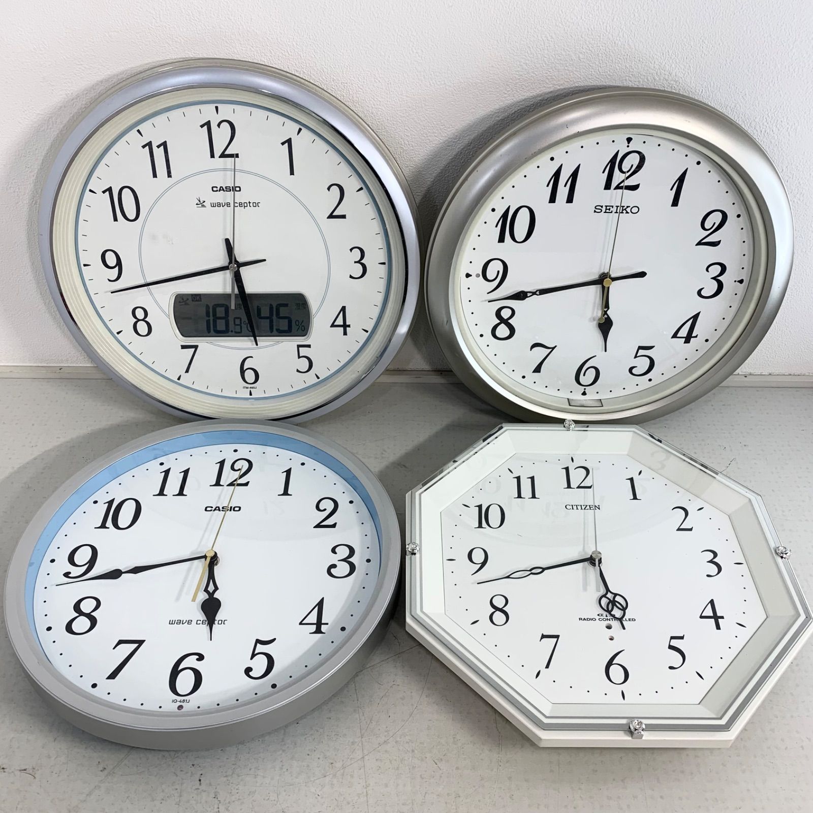 壁掛け時計 4個セット カシオ セイコー シチズン