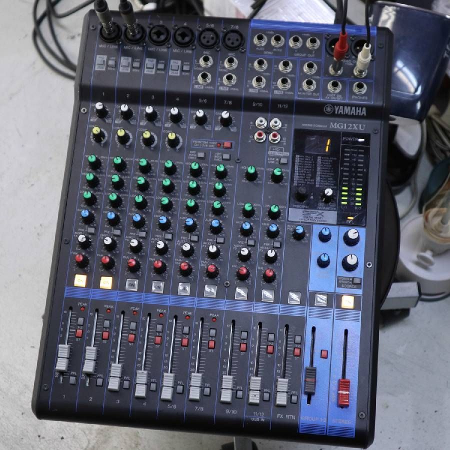 動作品 YAMAHA ヤマハ MG12XU 12チャンネル アナログミキサー ミキシングコンソール オーディオインターフェイス デジタルエフェクト24種類 296v09