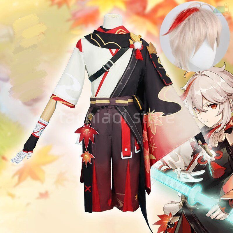 原神 楓原万葉 武士服 コスプレ 衣装 セット おしゃれ 浪人 詩人 自然