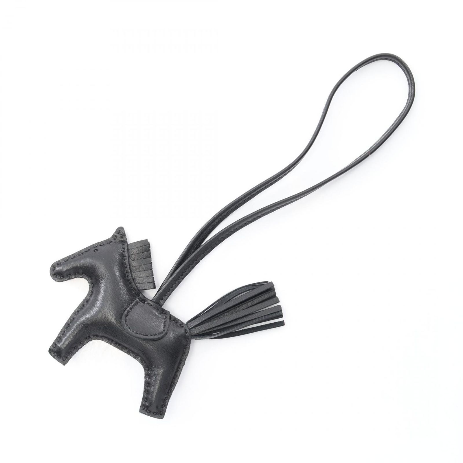 エルメス HERMES チャーム ロデオPM ブラック レザー ロデオPM ブラック レディース Used A