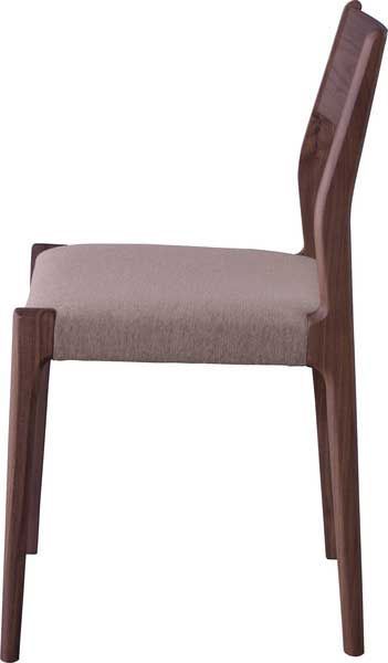 ２脚セット ダイニングチェア アームレス W49×D48×H78×SH44cm No.121 ウォルナット