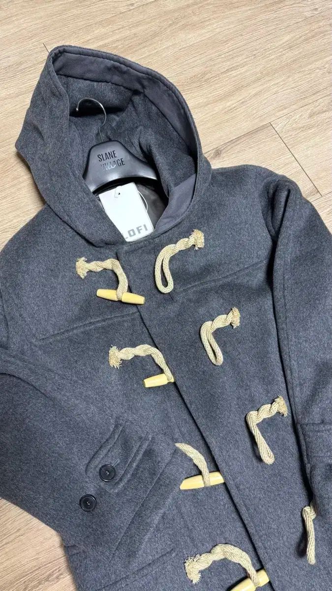 新品 LOFI オーバーサイズ テディ ダッフル コート (チャコール) M