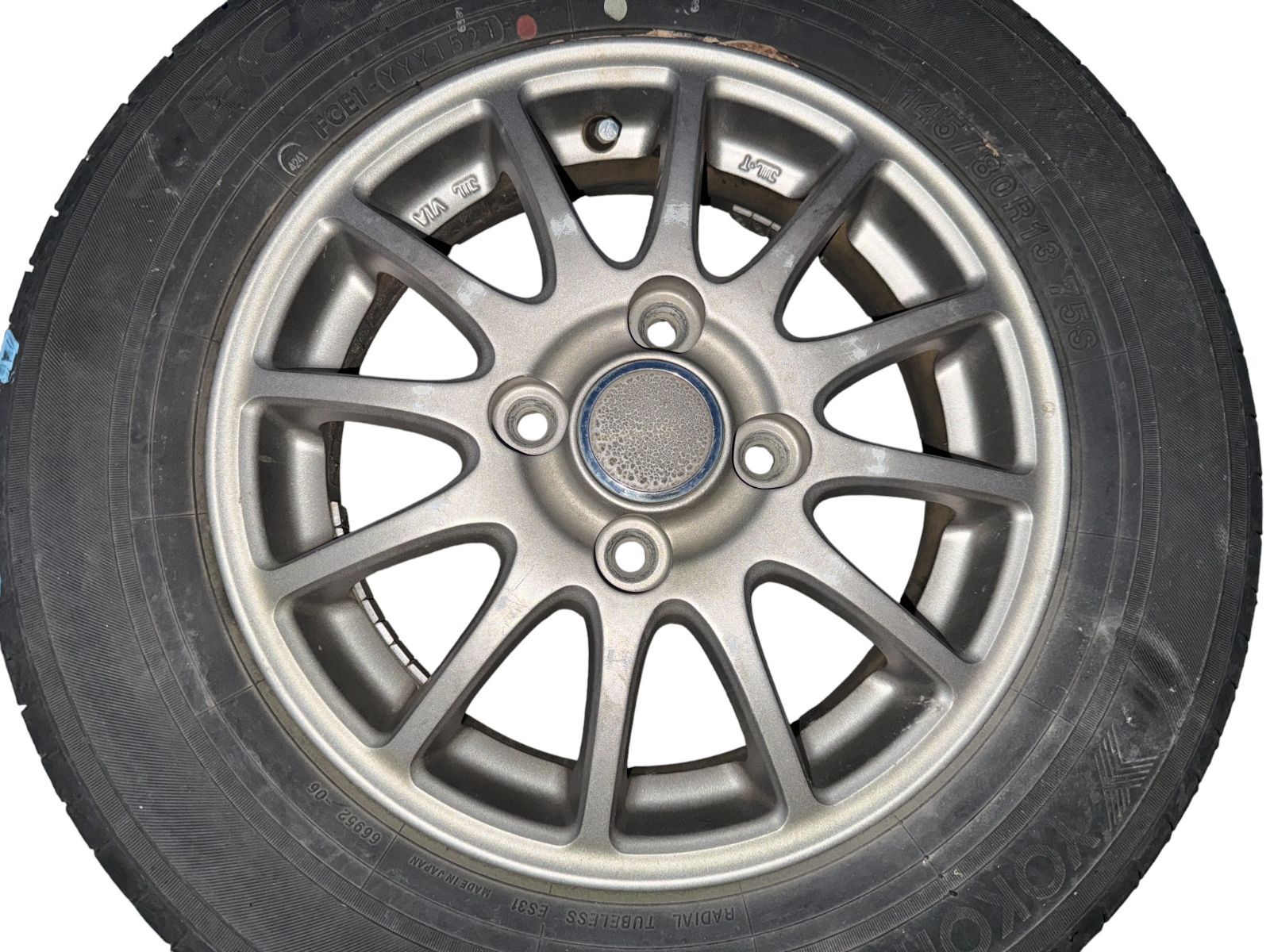 JF 1 N BOX ECO FORME 145 80 R 13 4 B IS 42 アルミホイール 社外品 4本セット 管理番号 4252