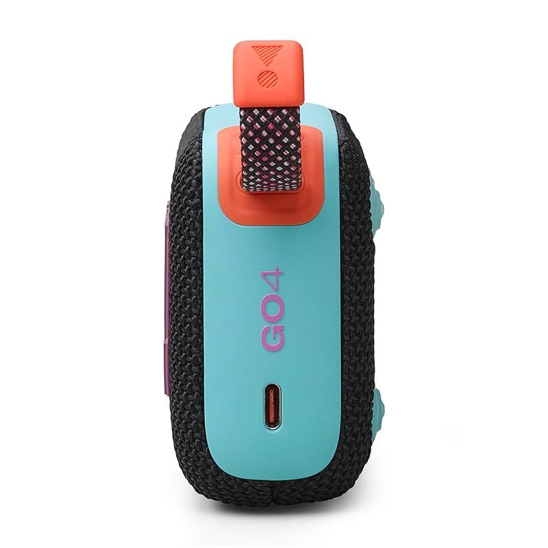  JBL GO 4 Bluetoothスピーカー USB C充電 IP 67防塵防水 アプリ対応 パッシブラジエーター搭載 ポータブル ファンキーブラック スピーカー スピーカー ウーファー