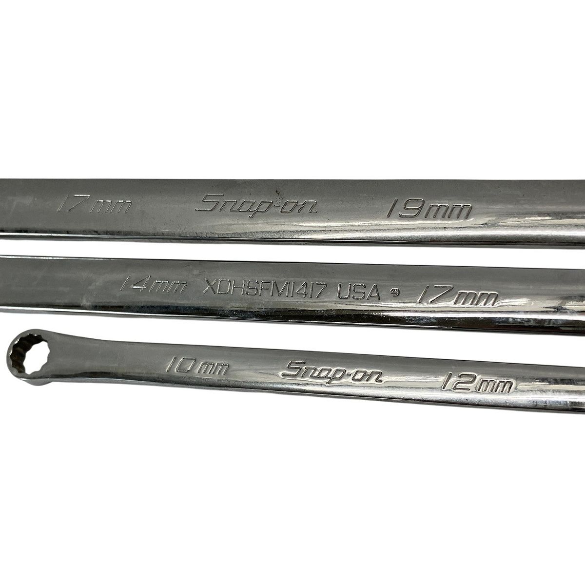 Snap-on XDHSFM ショートストレート メガネレンチ 10-19mm 3点セット 工具 用品 スナップオン W10589054