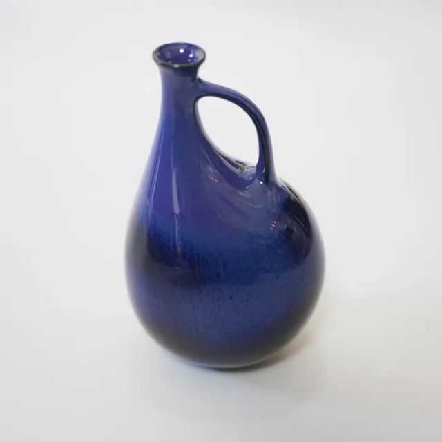 Jie Gantofta by Elsi Bourelius Vintage ceramic flower Vase deep blue 北欧ヴィンテージ 花瓶 スウェーデン
