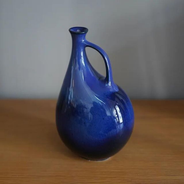 Jie Gantofta by Elsi Bourelius Vintage ceramic flower Vase deep blue 北欧ヴィンテージ 花瓶 スウェーデン NEXPOTALLINN_EU