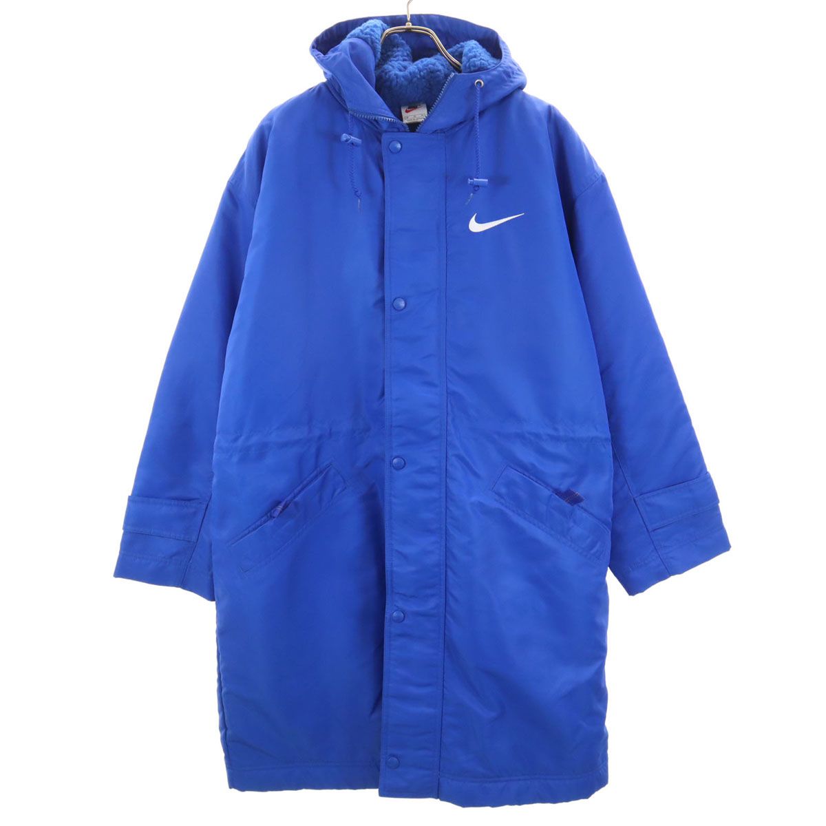 NIKE ナイキ 90s 00s ナイロン オールド ベンチコート M ブルー系 裏