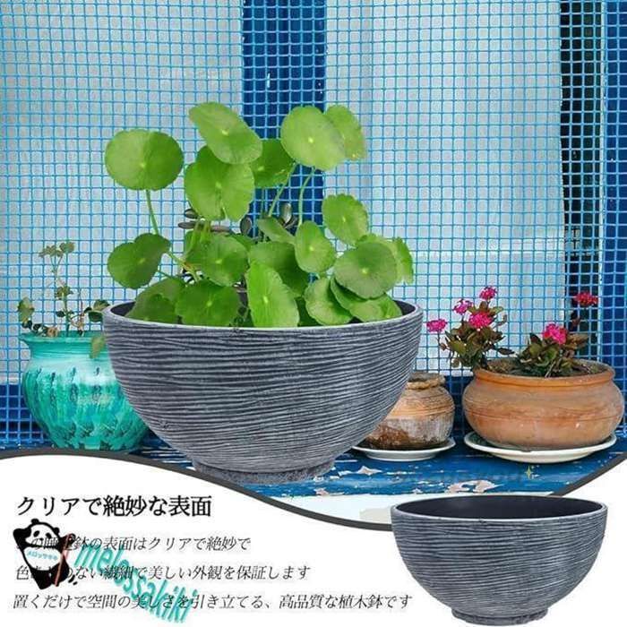 金魚鉢 睡蓮鉢 大型 屋外飼育 メダカ 鉢 プラスチック製の模造石 睡蓮