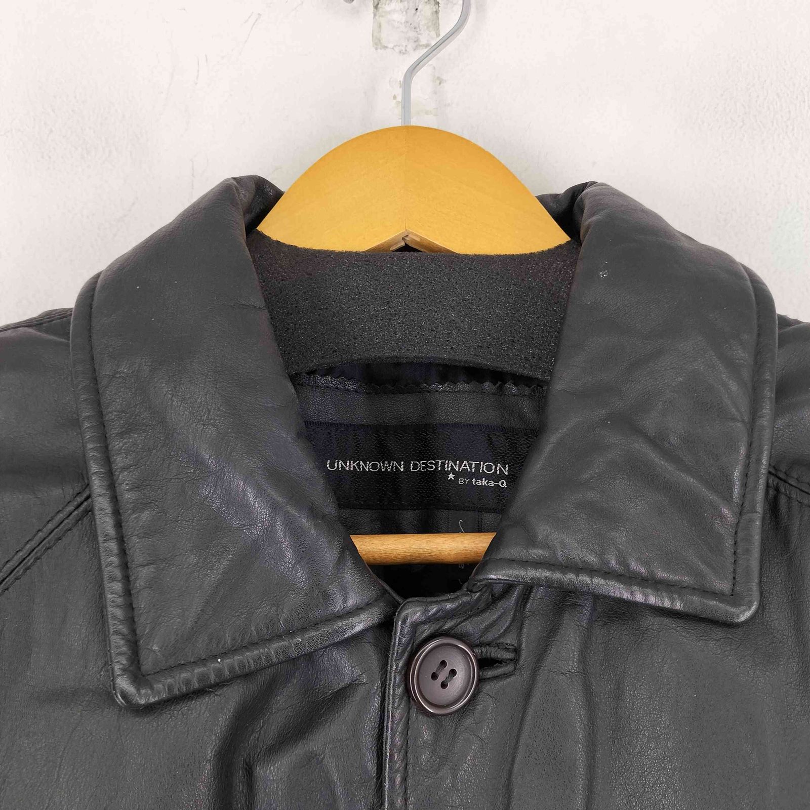 USED古着(ユーズドフルギ) {{UNKNOWN DESTINATION }} カウレザーコート メンズ 表記無 【中古】【ブランド古着バズストア】 ユーズドフルギ USED古着 UNKNOWN DESTINATION レザーカーコート