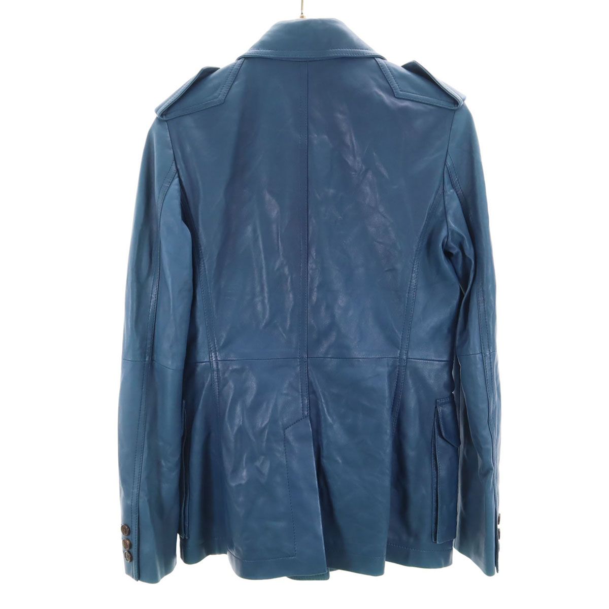 TOD’S トッズ イタリア製 レザージャケット 40 ブルー系 レディース TOD'S トッズ イタリア製 レザージャケット 40 ブルー系 レディース