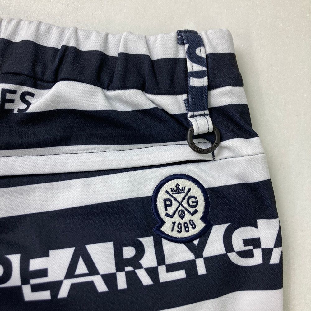 サイズ 0 PEARLY GATES パーリーゲイツ 055-2231116 ストレッチパンツ ロゴ ボーダー柄 ネイビー系 240101551793 ゴルフウェア レディース ストスト LLC-HASEGAWATOSO_COM