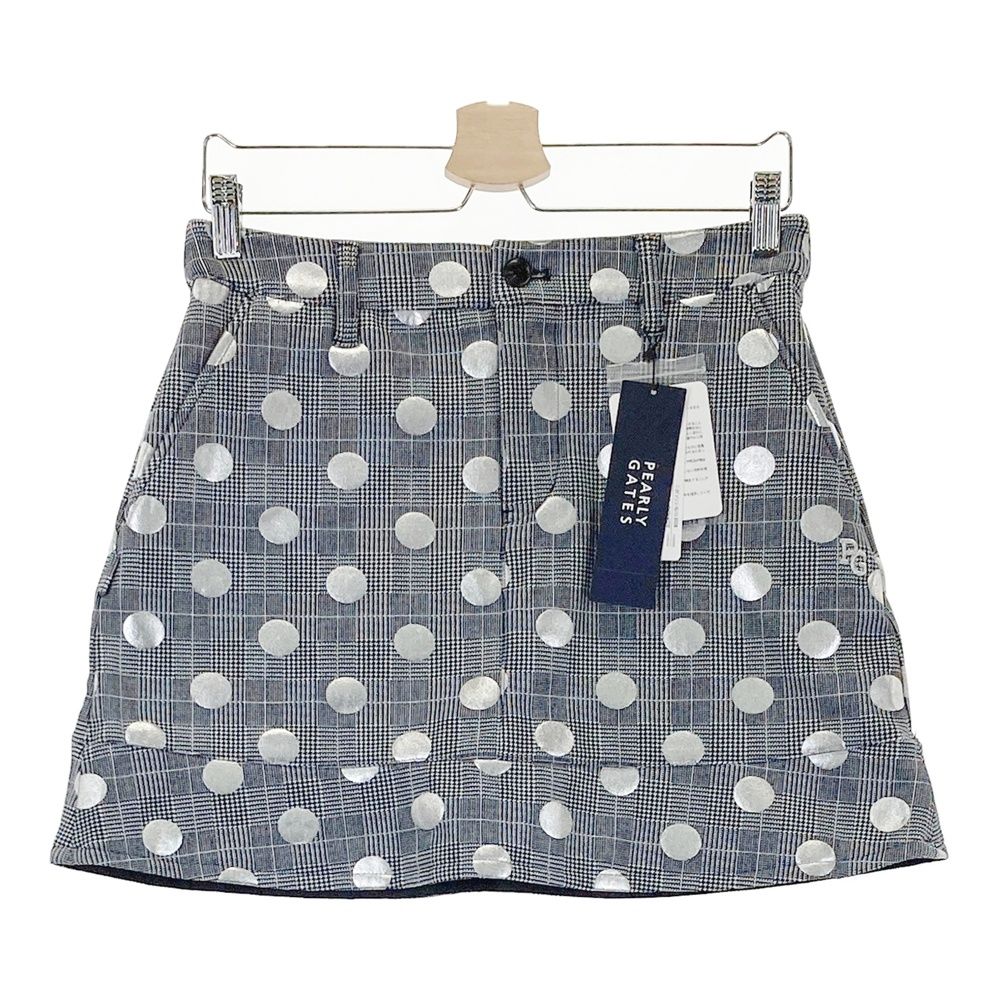 サイズ 1 PEARLY GATES パーリーゲイツ 055-1134112 ストレッチスカート ドット グレンチェック柄 ネイビー系 240101551857 ゴルフウェア レディース ストスト