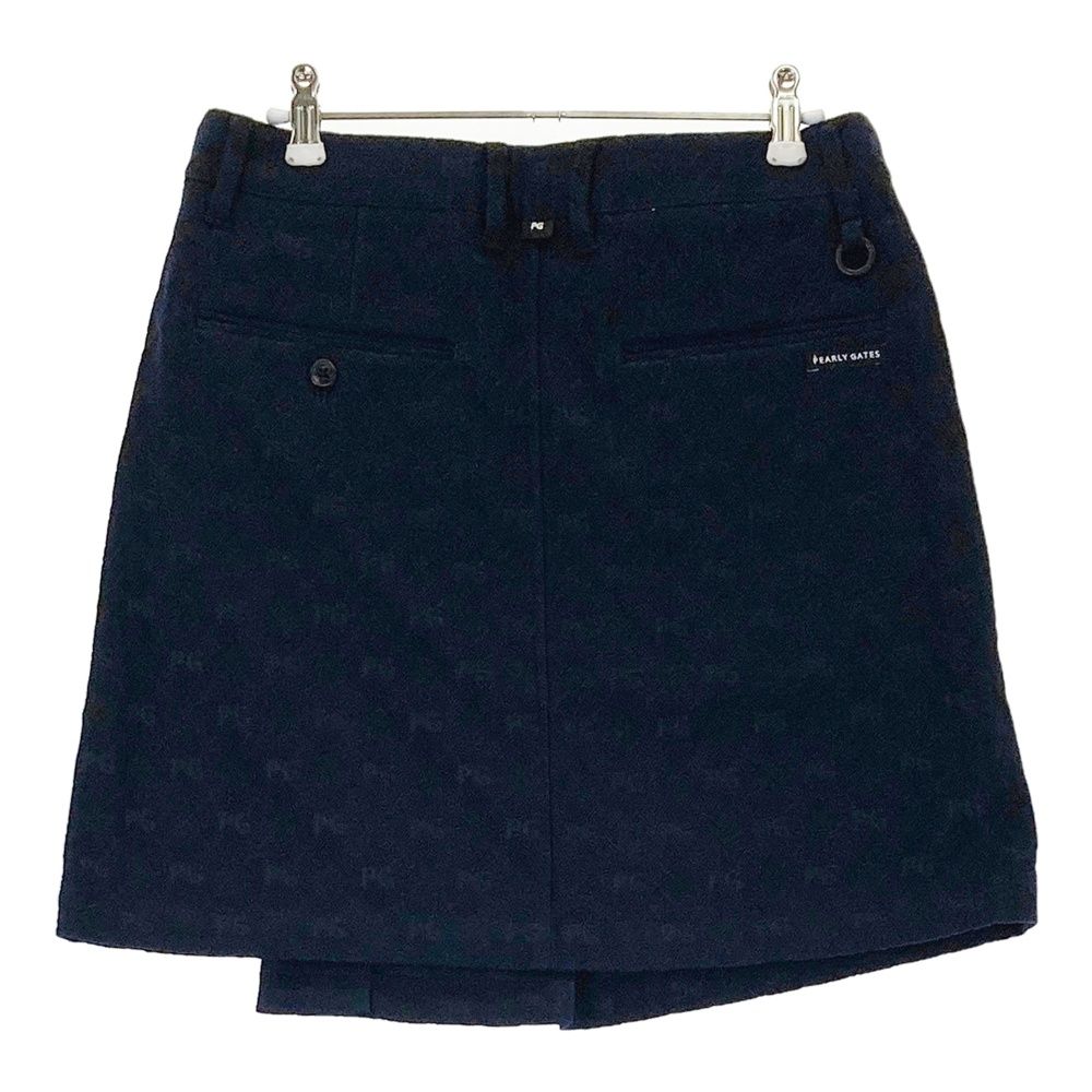 サイズ 1 PEARLY GATES パーリーゲイツ 055-1234906 ストレッチスカート ロゴ アーガイル柄 ネイビー系 240101551859 ゴルフウェア レディース ストスト