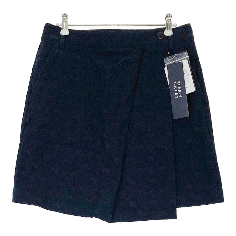 サイズ 1 PEARLY GATES パーリーゲイツ 055-1234906 ストレッチスカート ロゴ アーガイル柄 ネイビー系 240101551859 ゴルフウェア レディース ストスト