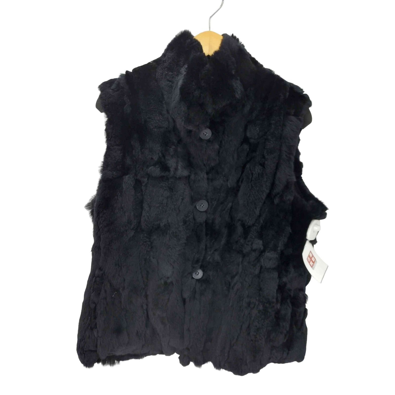 ユーズドフルギ 古着 INVERNALE ISSIMO レッキス×シルク ファー 毛皮 リバーシブルベスト レディース JPN L