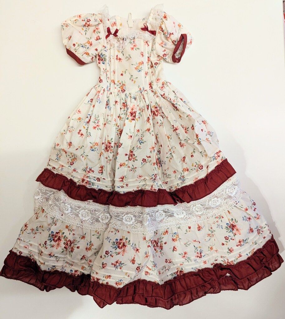 lacrimosa SD SD13女の子 SDGr女の子 コルセットドレス 真紅×小花柄