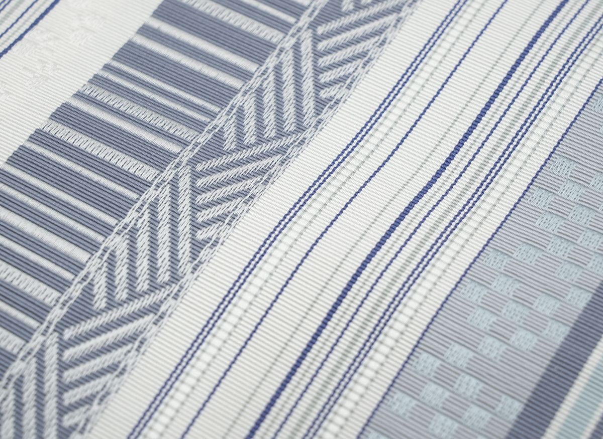 ねこ柄 白地グレー