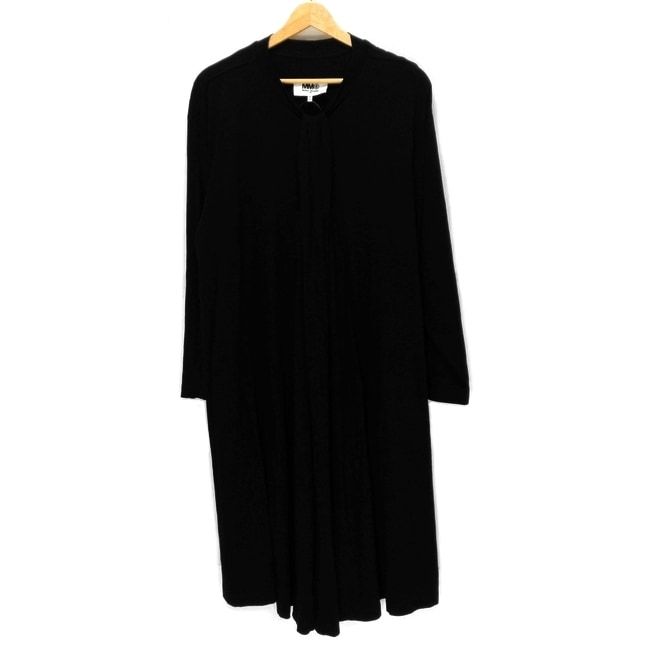 MM6 エムエムシックス ワンピース サイズS レディース - S52CT0589 黒 長袖 ロング