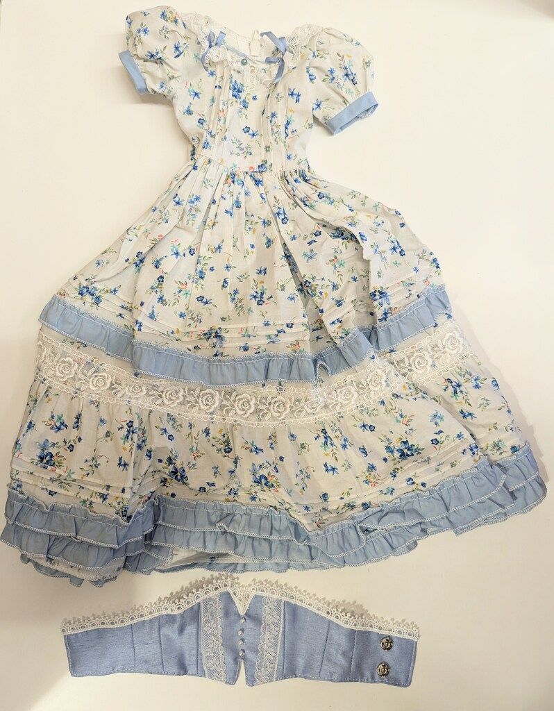 lacrimosa SD SD13女の子 SDGr女の子 コルセットドレス 水色×小花柄