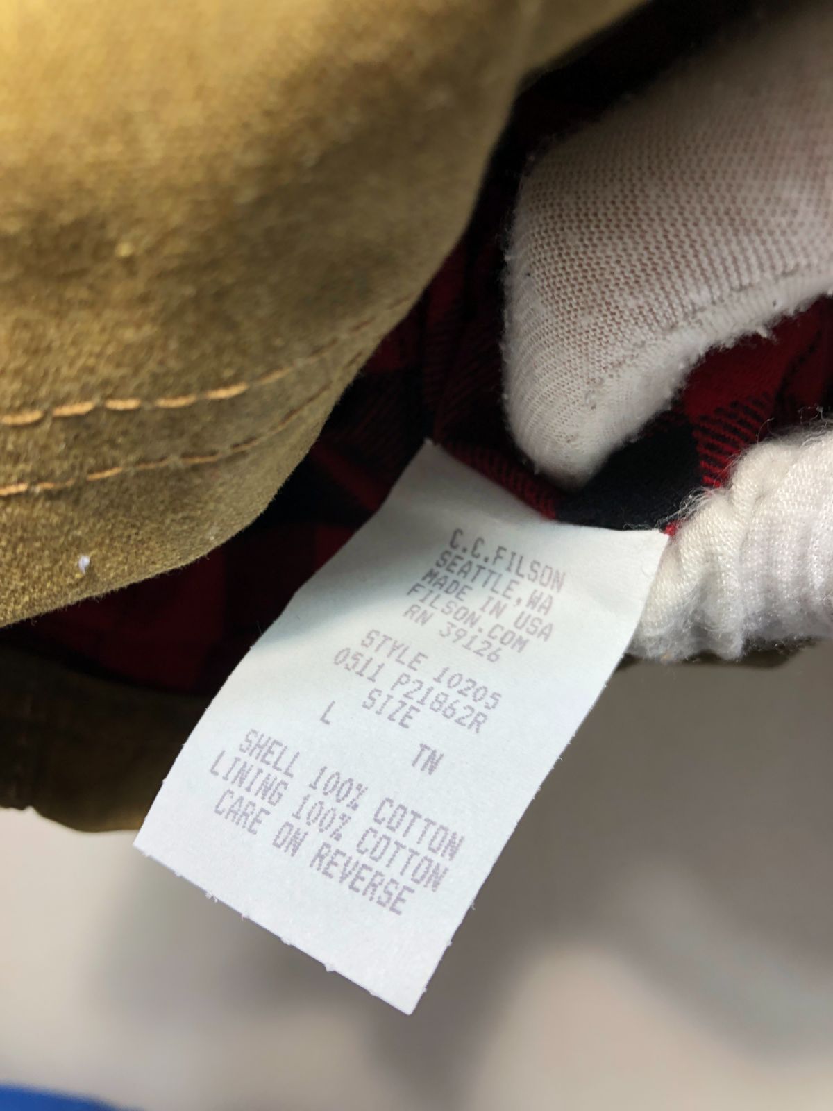 051150 FILSON GARMENT ワックスド ベスト L オイルド C.C.FILSON  