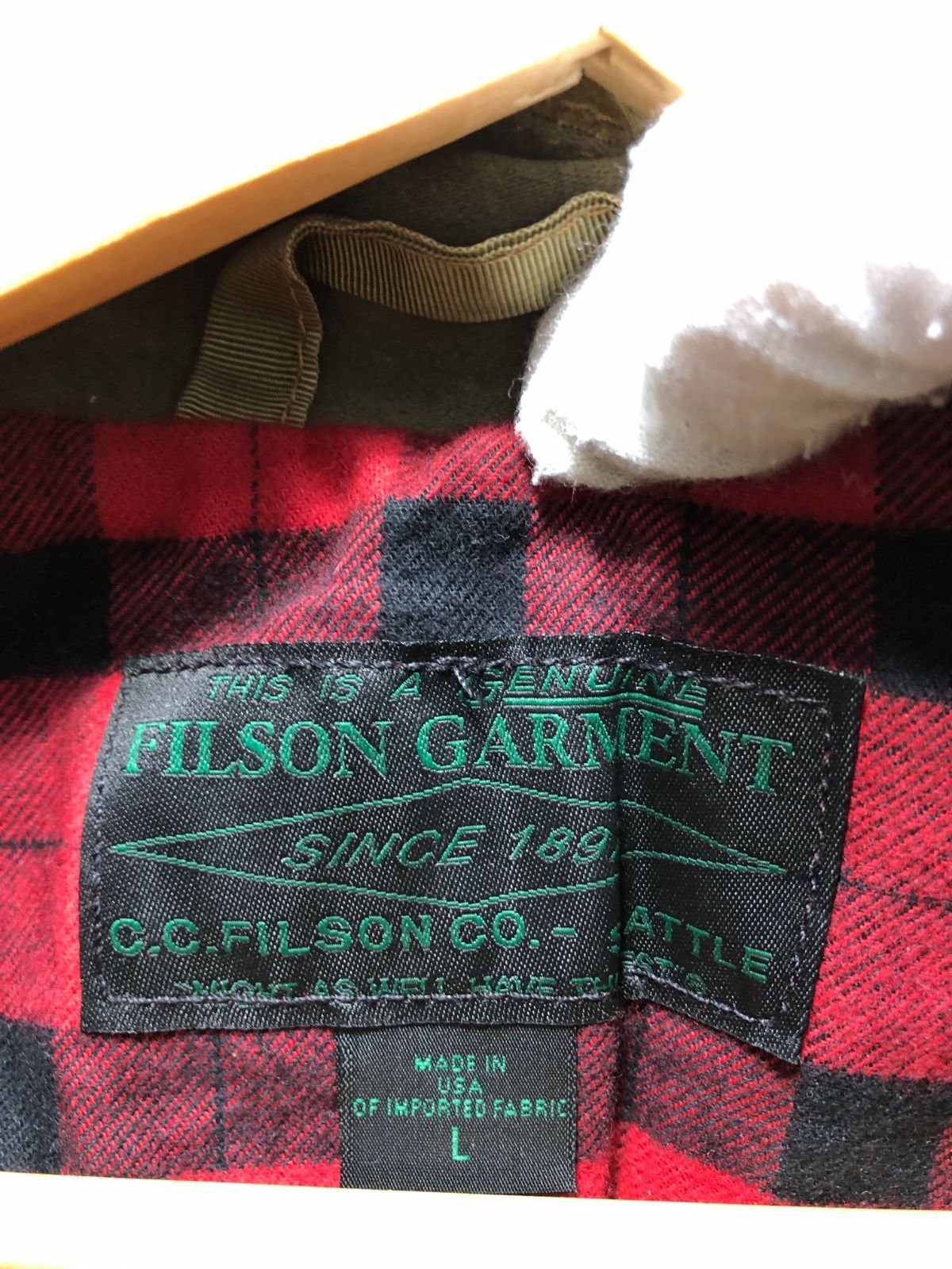 051150 FILSON GARMENT ワックスド ベスト L オイルド C.C.FILSON  