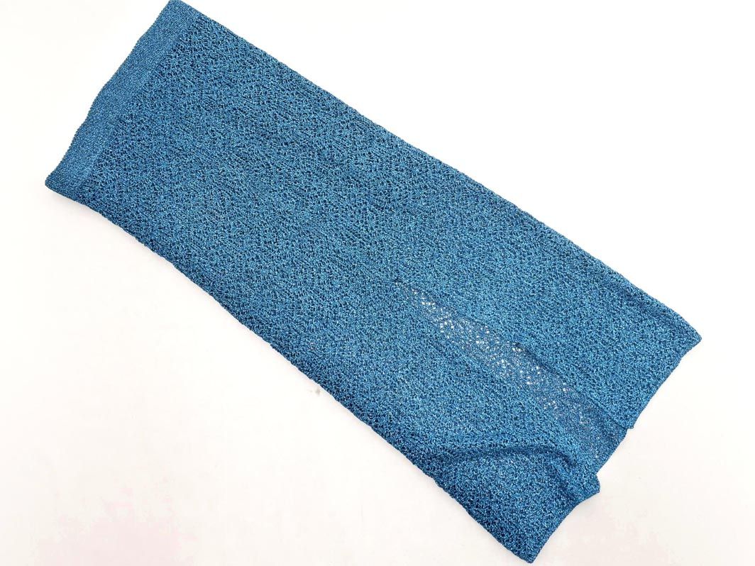 超レア KANAKO SAKAI カナコサカイ KS2302085 KAMON KNITTED ニット スカート size36 ブルー レディース