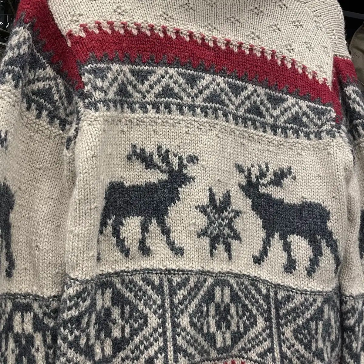 ポロラルフローレン ノルディック ハンドニット シカ柄 カウチンニット