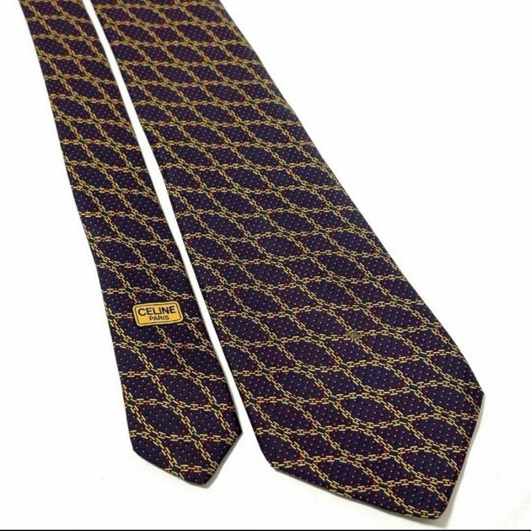 【✨極美品✨】CELINE セリーヌ ネクタイ ソリッド 無地 ハイブランド ✨極美品✨】CELINE セリーヌ ネクタイ ソリッド 無地 ハイブランド