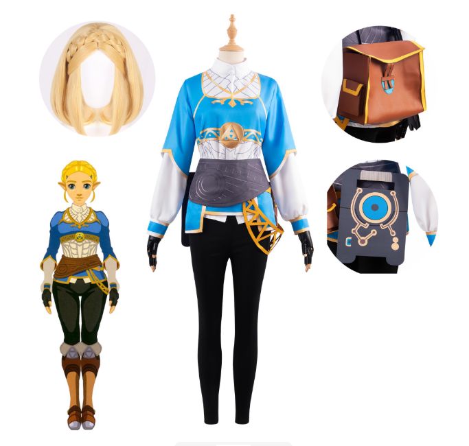 ゼルダの伝説 王国の涙 コスプレ衣装セット - リンク - ゼルダ姫 ステージ用 WWW_TRAVELLANDINDIA_COM