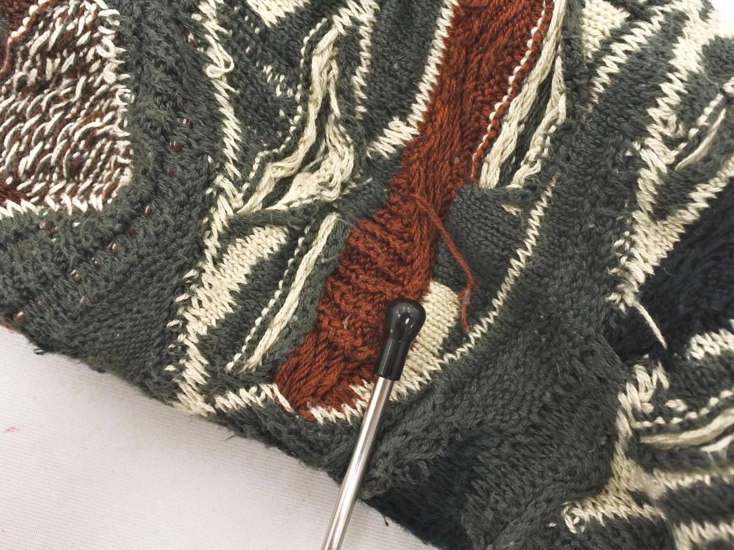 ベージュｘカーキｘ紺