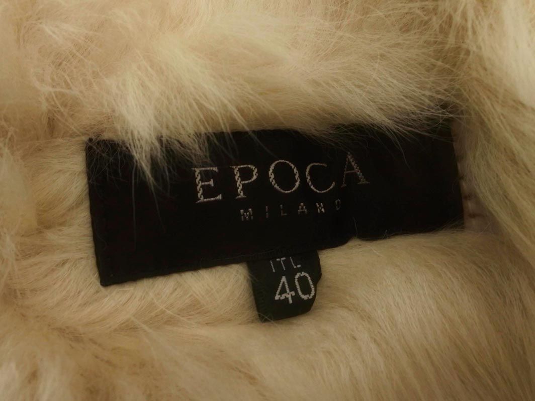 EPOCA エポカ ムートン コート size40 白ｘベージュ レディース GULLKHAN_COM