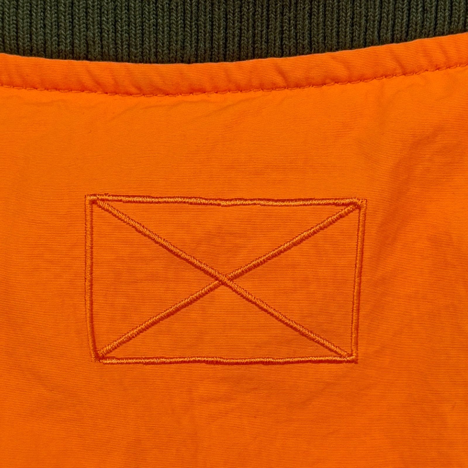 参考上代66000円 MLVINCE 23AW REVERSIBLE LIMONTA DOWN MA-1 リバーシブルリモンタ ダウンジャケット リモンタナイロン フライトジャケット メルヴィンス オリーブ×オレンジ L 2021M3 KANDAIZUMI_COM