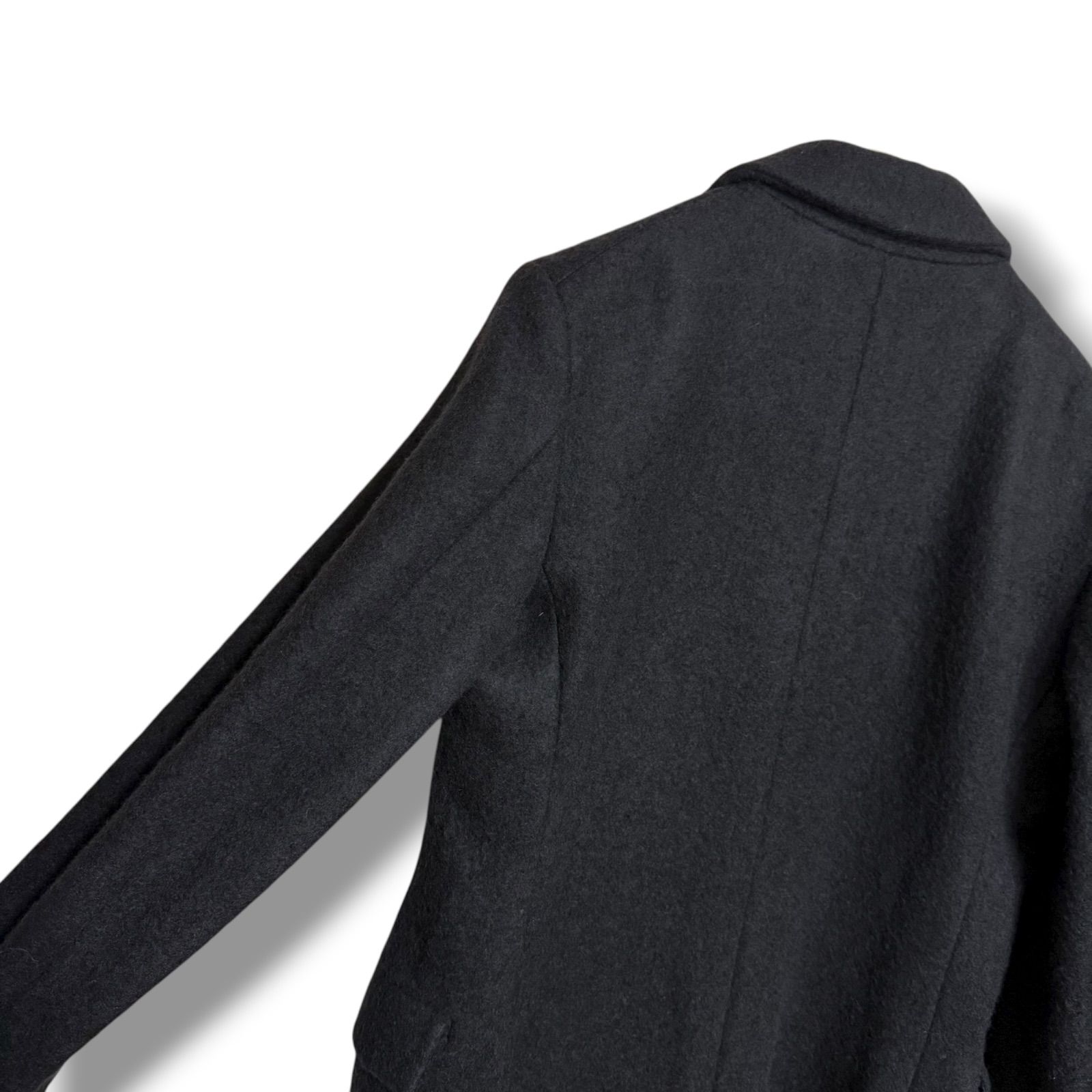 美品 JIL SANDER 上質アルパカ95% ふんわりロングコート ブラック黒