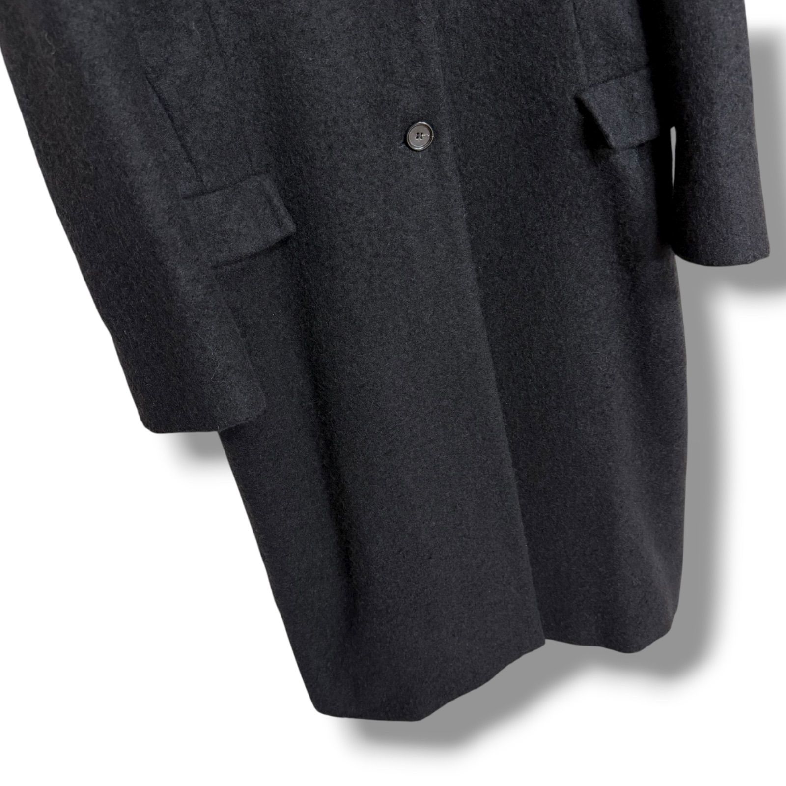 美品 JIL SANDER 上質アルパカ95% ふんわりロングコート ブラック黒