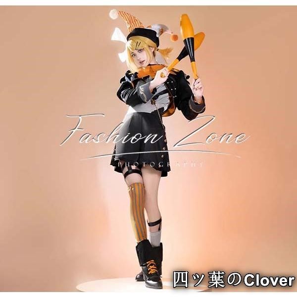 鏡音リン 望月サーカスコスプレ衣装ウィッグ