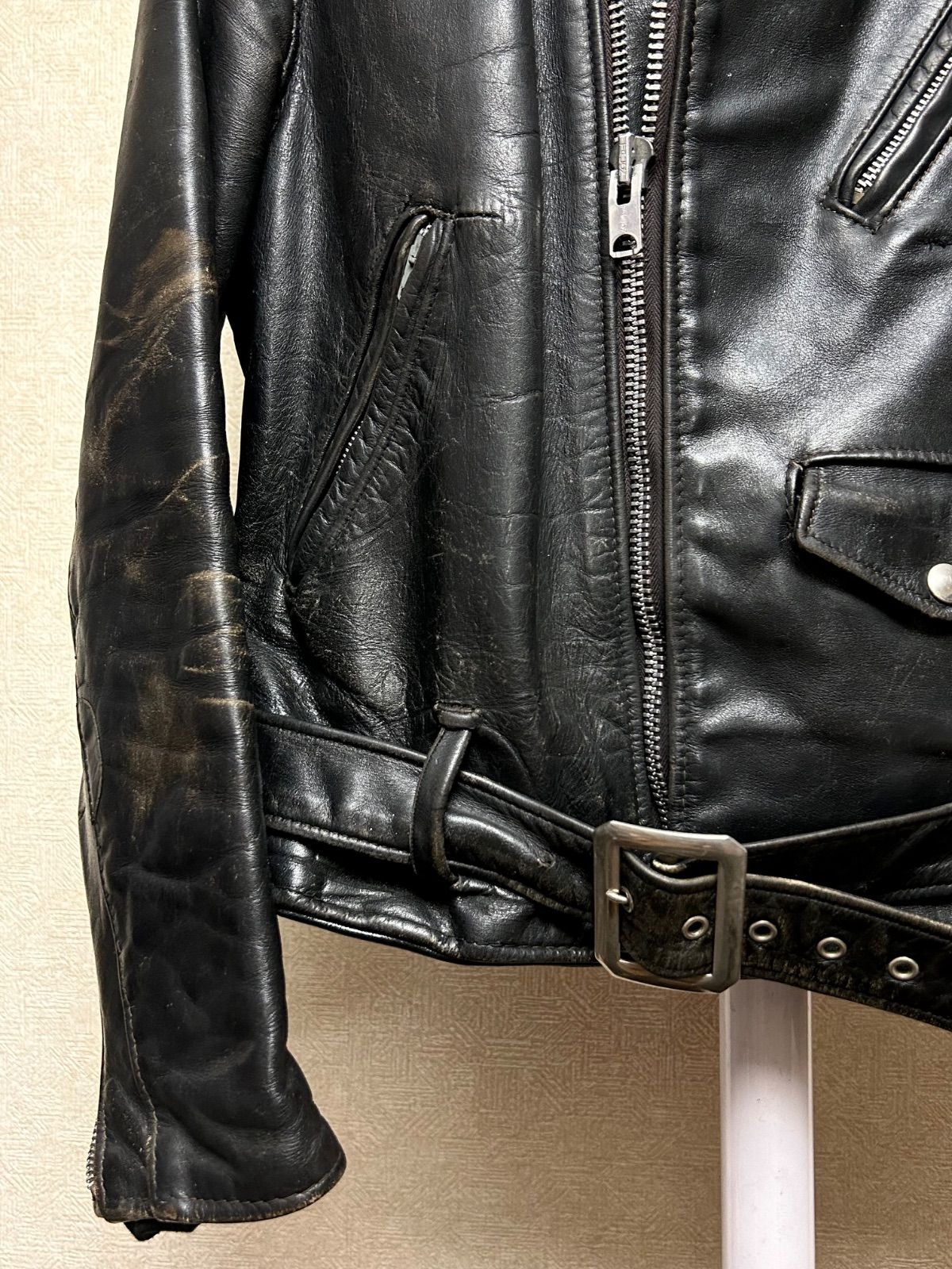 ヴィンテージ牛タグ前期Schott Bros希少ワンスター茶芯八角バックル38