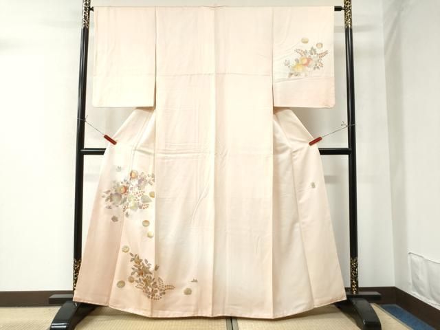 平和屋着物●金彩友禅　卓越技能者・名工・和田光正　訪問着　金彩　正絹　逸品　AAAZ7646ph 平和屋着物○金彩友禅 卓越技能者・名工・和田光正 訪問着 橘 葵 暈し