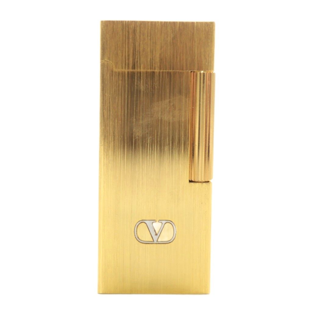 ヴァレンティノ ガラヴァーニ VALENTINO GARAVANI ガスライター 喫煙具 タバコ ローラー式 ロゴ ゴールド色 XZ GY18