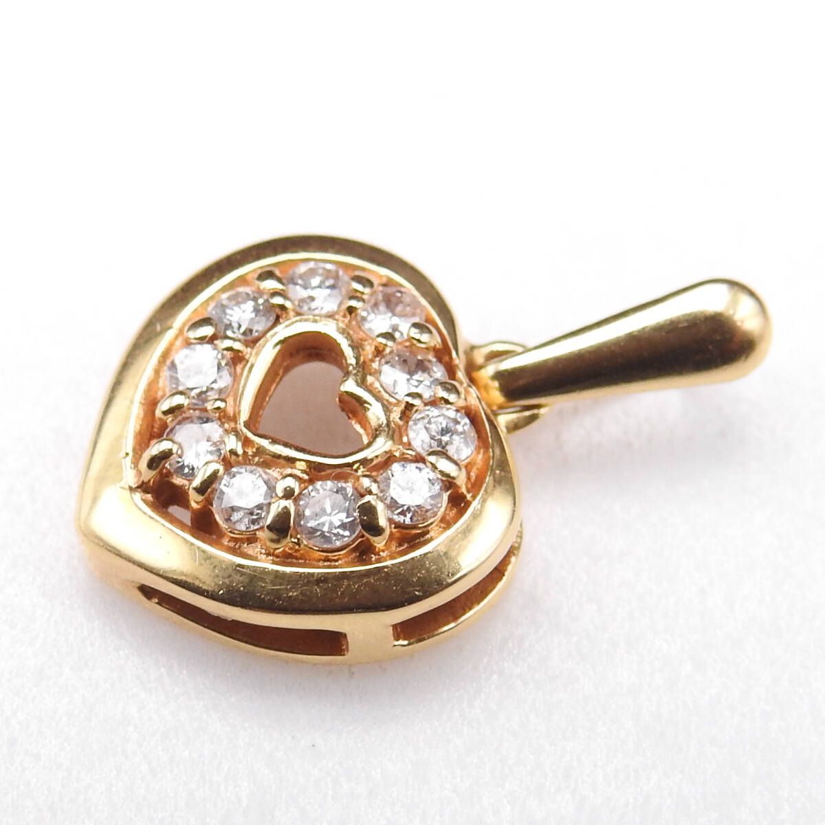JEWELRY MAKI K18YG ダイヤ ハートモチーフ ペンダントトップ レディース 正規素材 ️AAランク