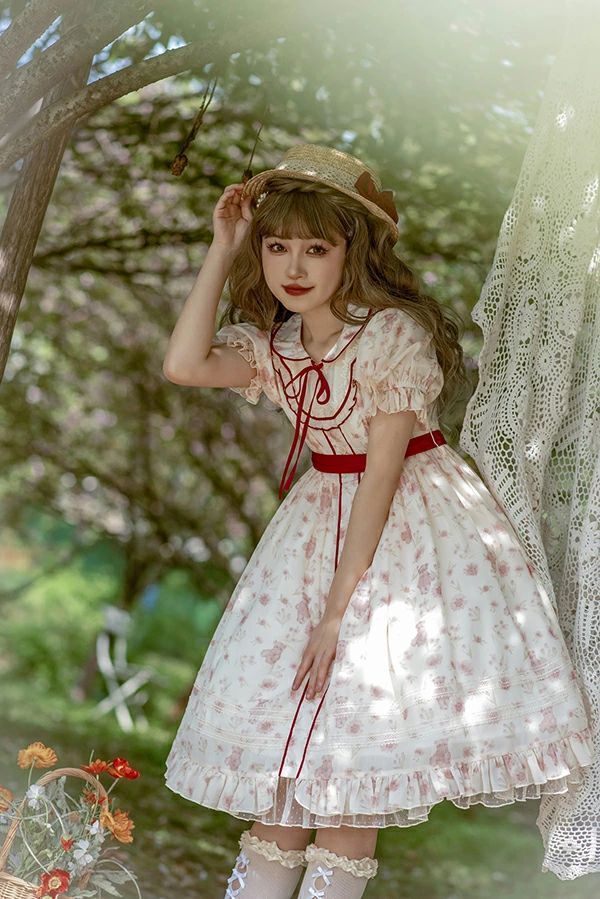 ロリータ ロリィタ ワンピース 紺色 ロリータファッション ロリィタファッション 半袖 クラシカル ゴシック 大人 ふわふわ レース レディー その他 クリスマス 季節 年中行事