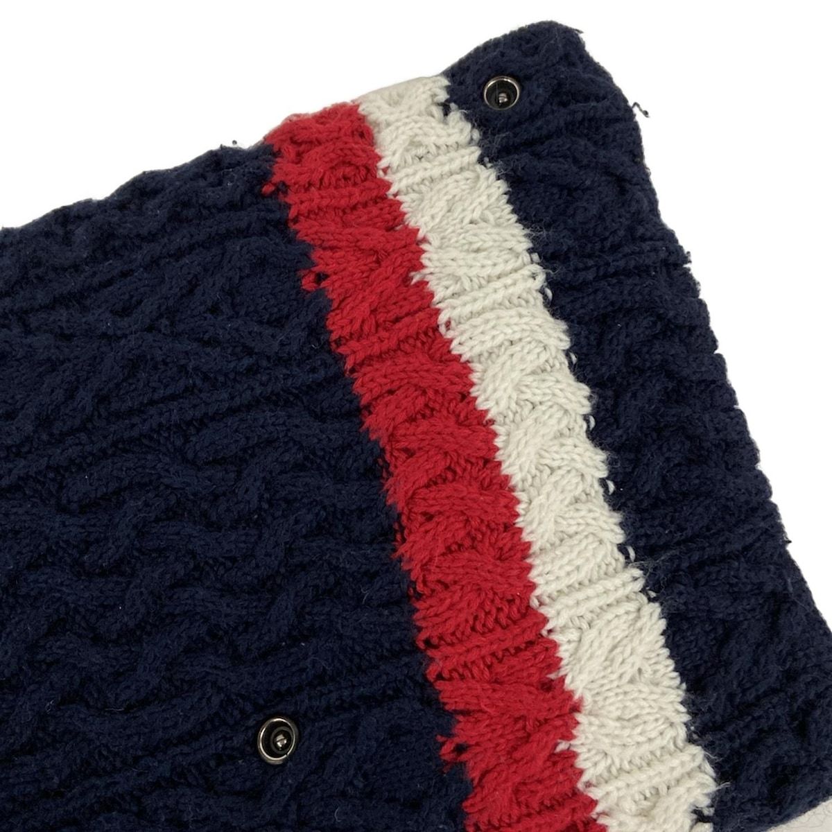 ダークネイビー×レッド×白