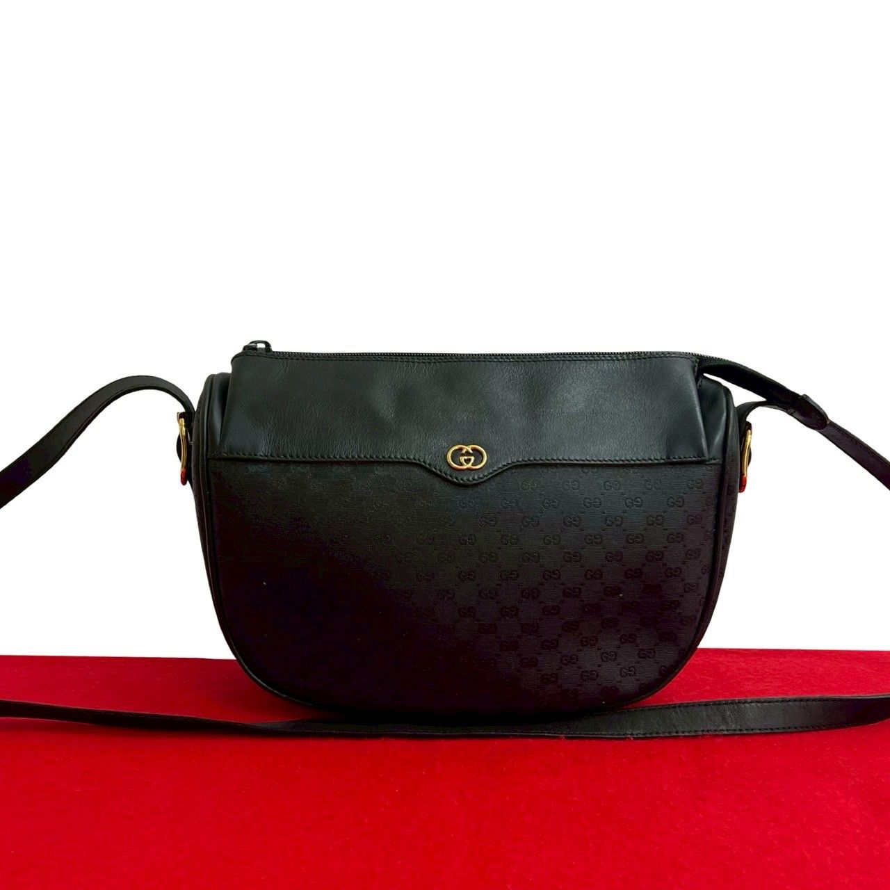 極 美品 GUCCI グッチ オールドグッチ ヴィンテージ マイクロ GG ロゴ 