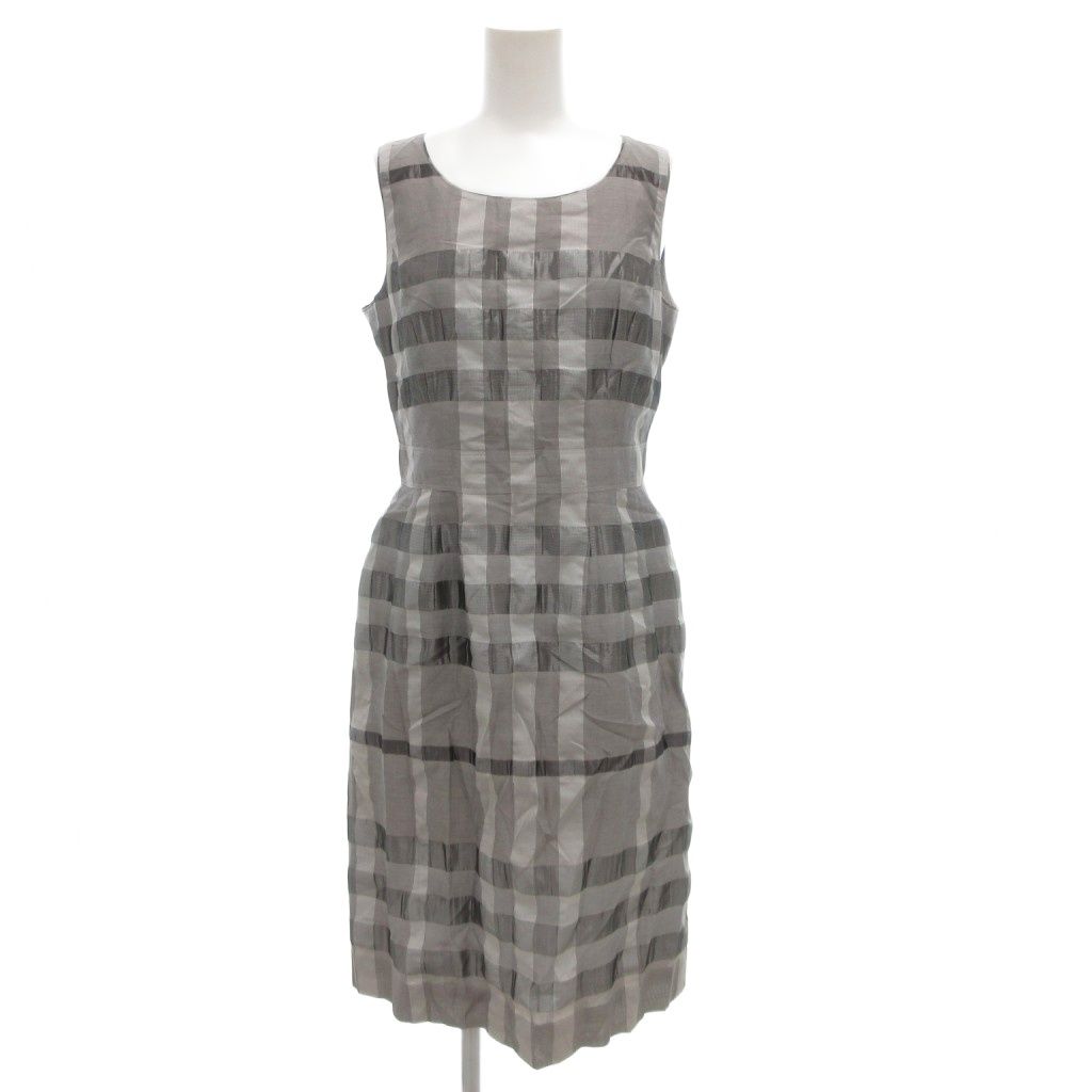 バーバリー ロンドン BURBERRY LONDON ノースリーブワンピース シルク